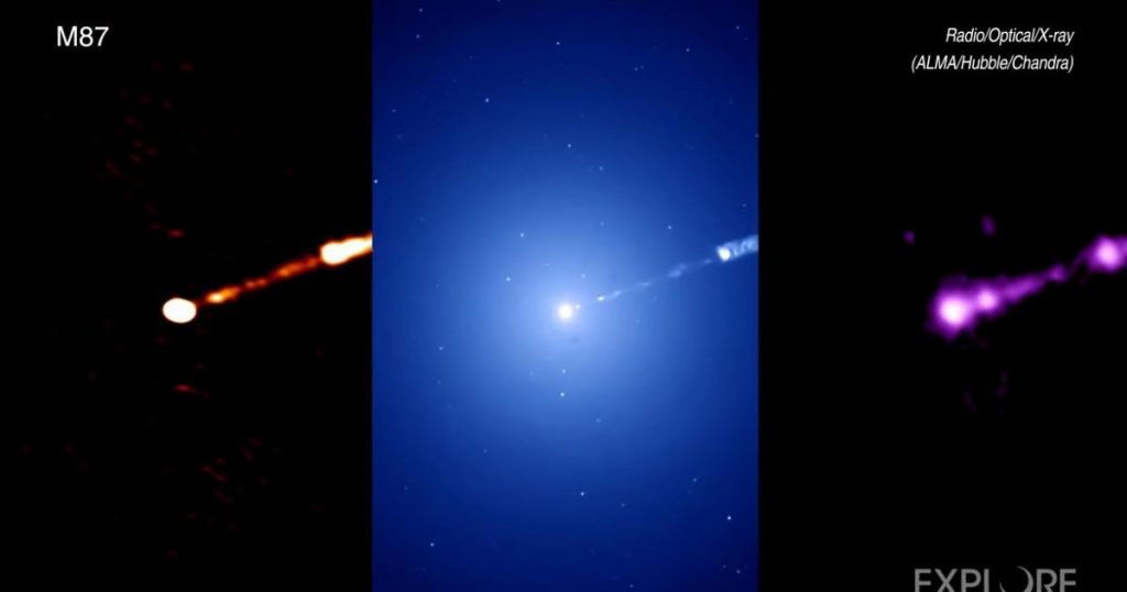 The iconic black hole M87 in a new NASA recording.  This is the result of the historical cooperation of Earth telescopes
