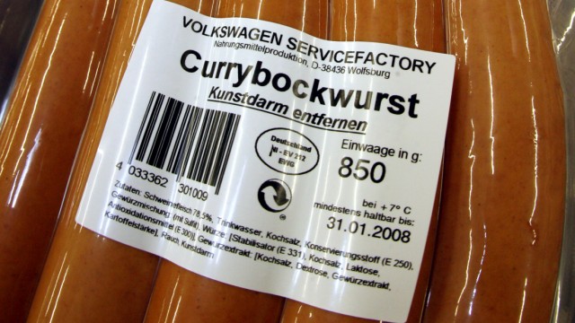 Currywurst production at Volkswagen