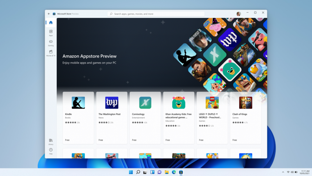 Android apps are now available under Windows 11 - initially only for Insiders