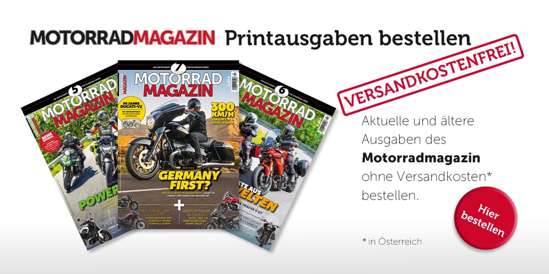 Order the print editions of Motorcycle Magazine