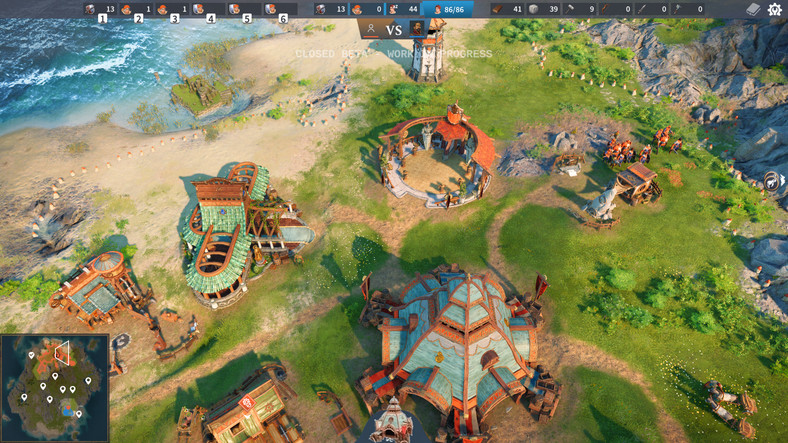 The Settlers - screenshot of an early game 
