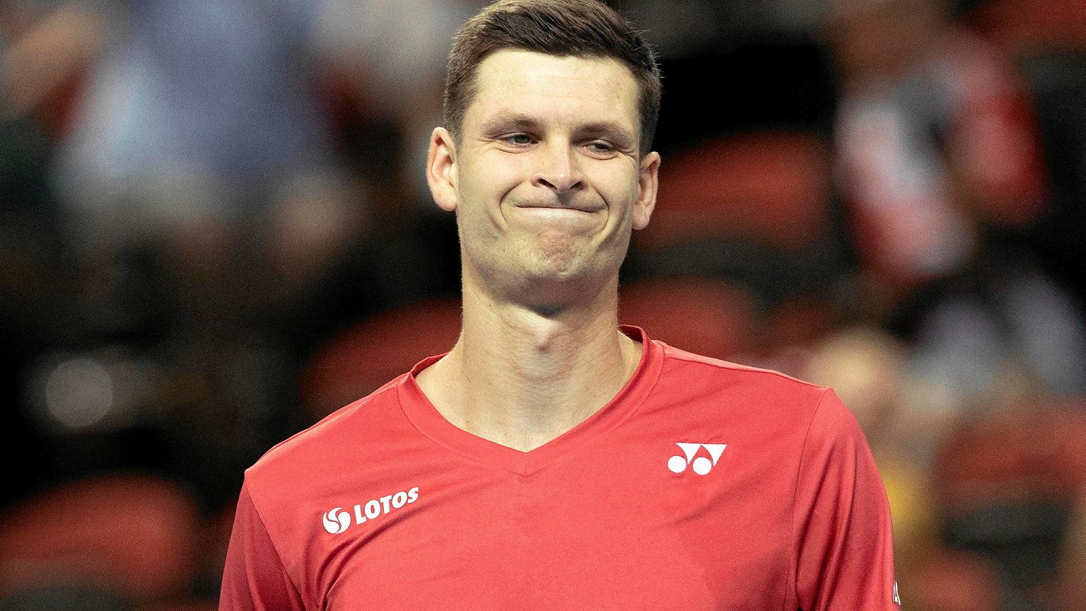 Novak Djokovic during the game against the Hubert Hercox in Paris