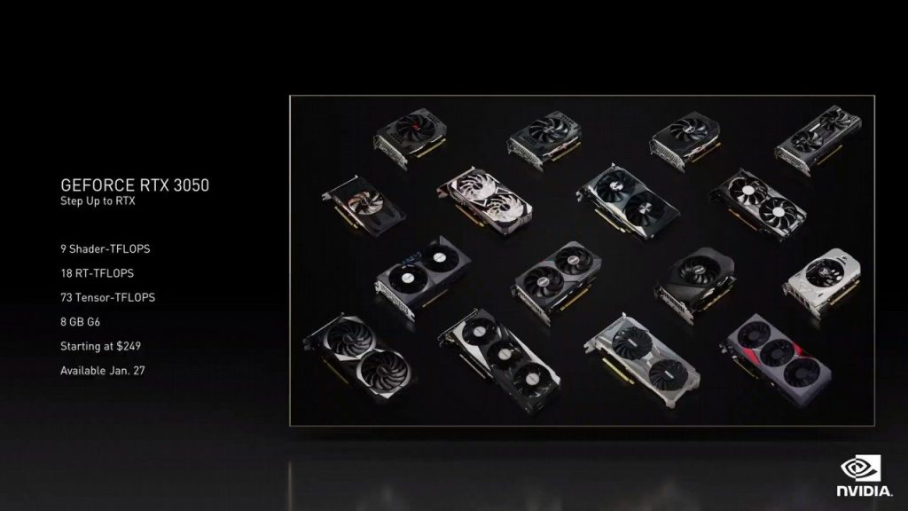 Jeszcze słabszy RTX 3050, Nvidia zapowiada nowy model