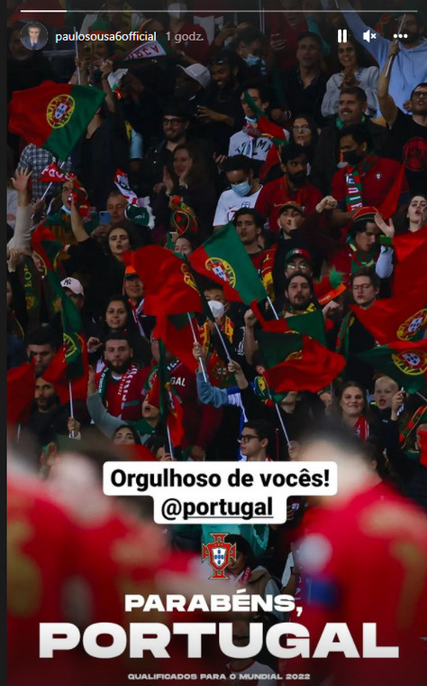 Paulo Sosa congratulates Portugal on their progress to the World Cup