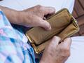 A pensioner whose wallet is empty