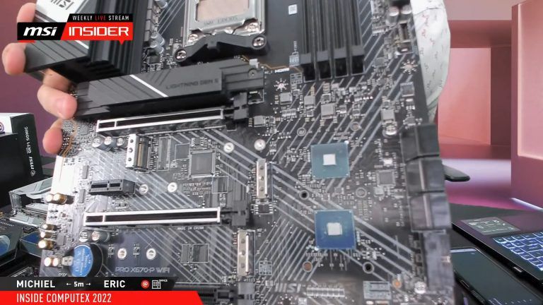 MSI offers a dual-chip design for the AMD X670 motherboard.