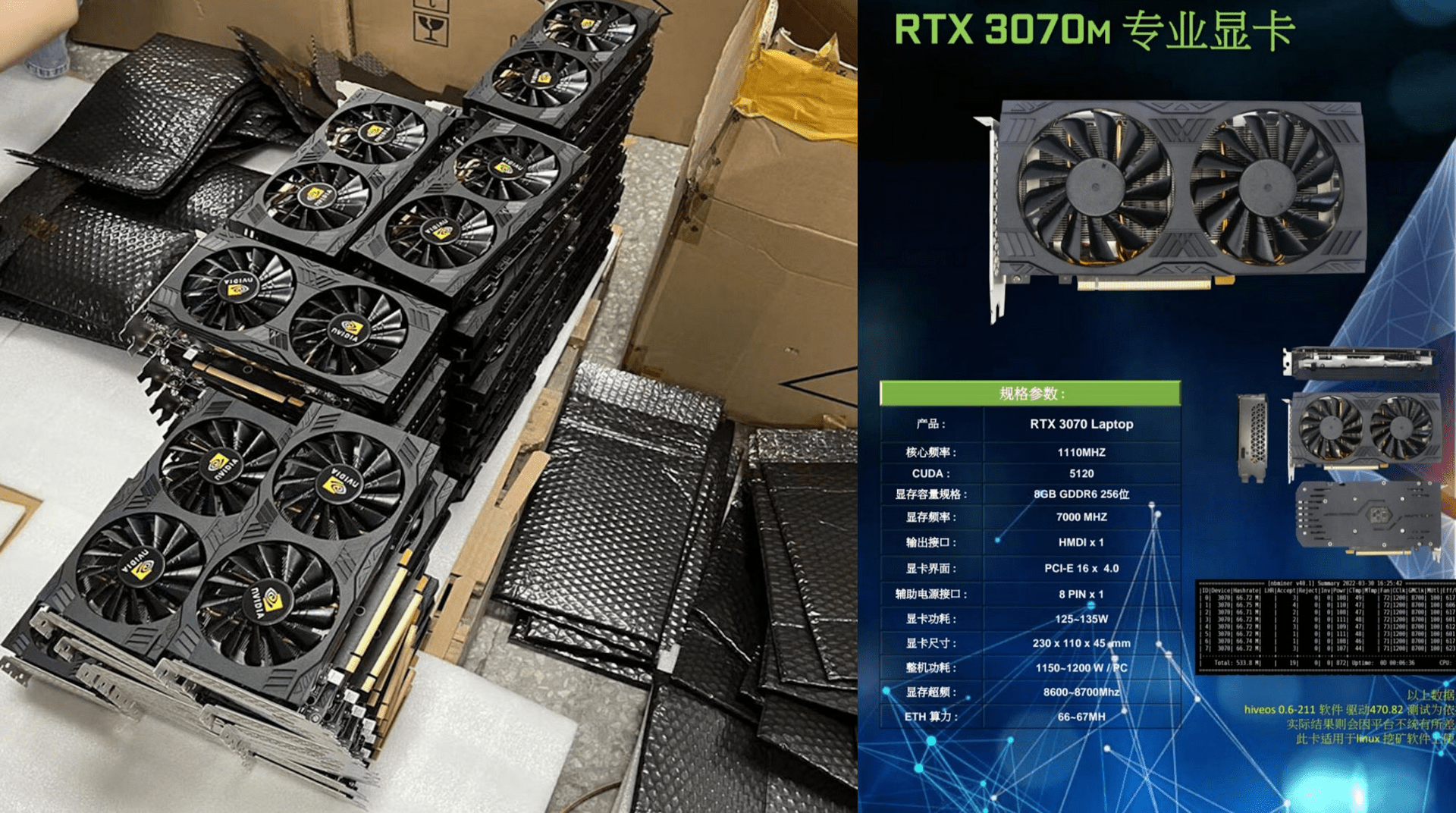 Nvidia GeForce RTX 3070 Laptop GPU on Desktop Graphics