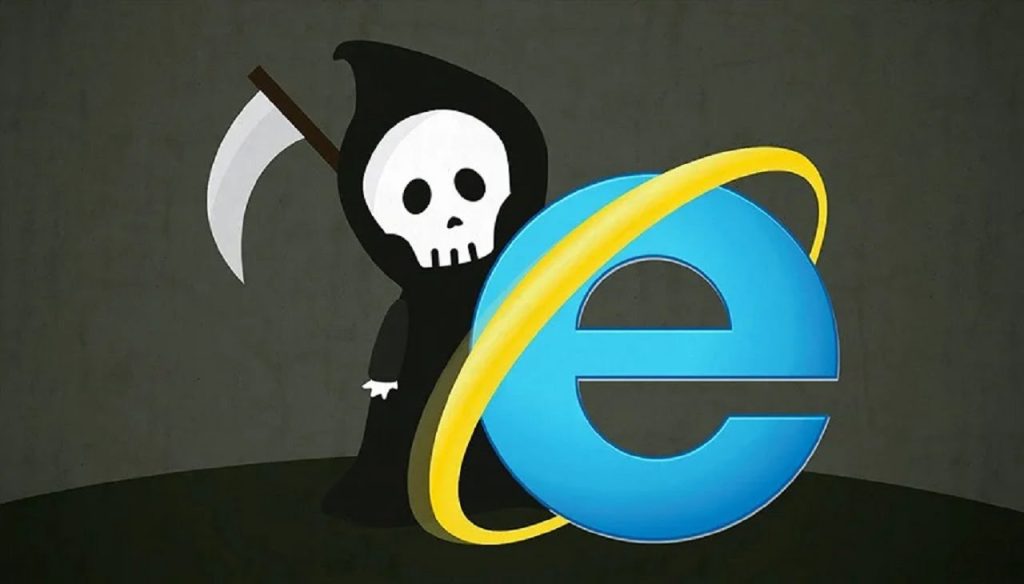 Internet Explorer has a real tombstone at the end of its life